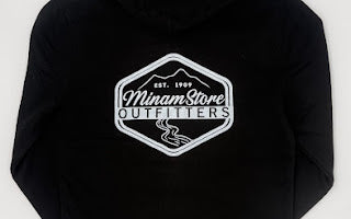 Minam Store Front, Badge Logo Back Full Zip Hoodie